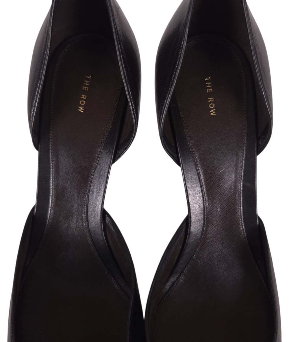 The Row Liisa D'Orsay Pumps US 9 EU 39 Womens Black Soft Lambskin $1610 - Picture 10 of 12